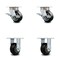 Service Caster 4 Inch Kingpinless Rubber on Aluminum Wheel Caster Brakes 2 Rigid SCC, 2PK SCC-KP30S420-RAR-SLB-2-R-2 - alternate 1